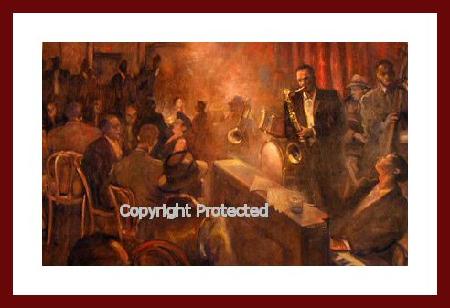 Ron Anderson's oil painting "Jammin"