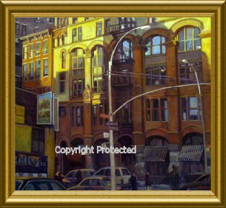 Ron Anderson's oil painting  "Lafayette Street"