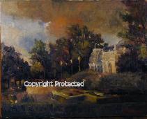 Ron Anderson's oil painting "The Conservatory"