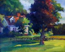 Ron Anderson's oil painting "Rte. 161 near Sawmill Road"