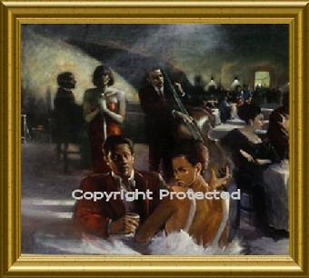 Ron Anderson's oil painting, "Lady in Red 2"