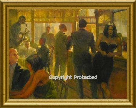 Ron Anderson's oil painting "Pause Track"